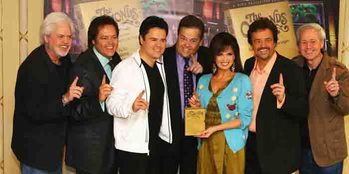 Alan Osmond celebrating 50 years of concerts with The Osmond band members.